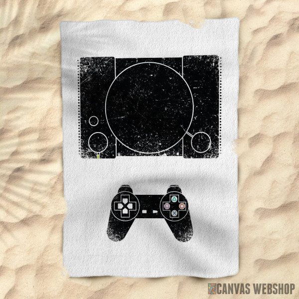 Peškir Retro PlayStation Black