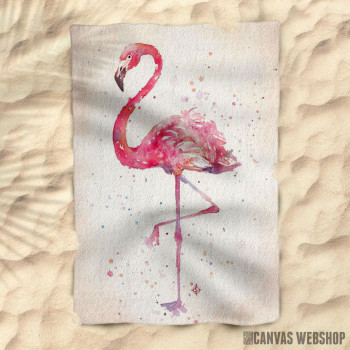 Peškir Roze flamingo vodenim bojama Peškir Roze flamingo vodenim bojama