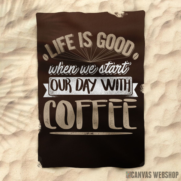 Peškir Start Our Day with coffee