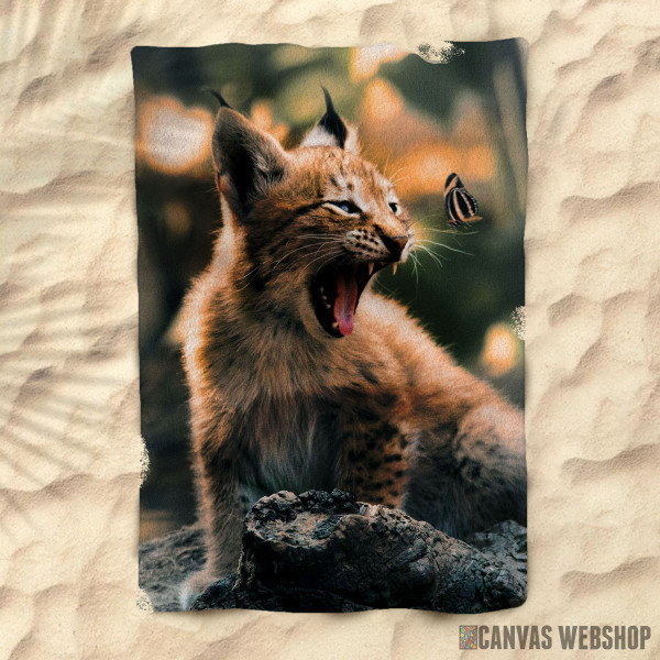 Peškir The Lynx Cub and Butterfly Peškir The Lynx Cub and Butterfly