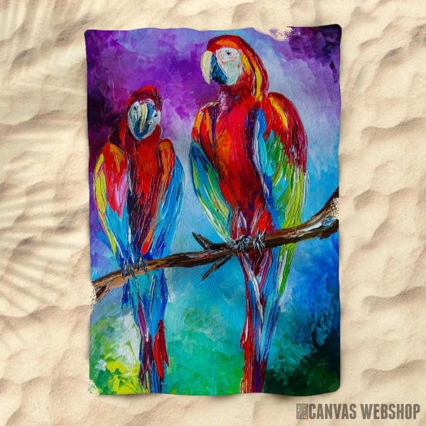 Peškir Two parrots