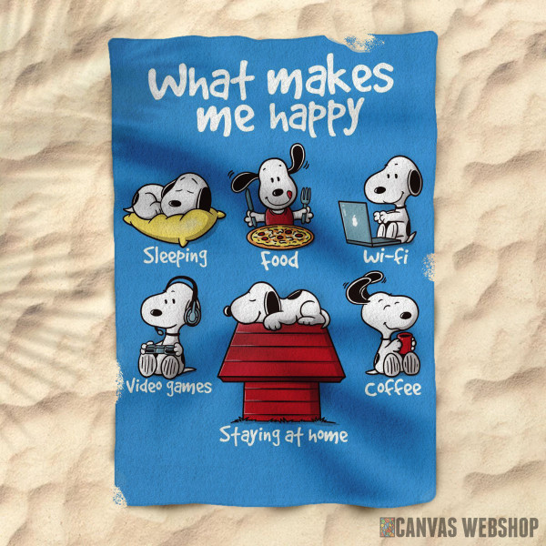 Peškir What makes me happy Snoopy