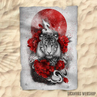 Peškir White tiger, red sun Peškir White tiger, red sun