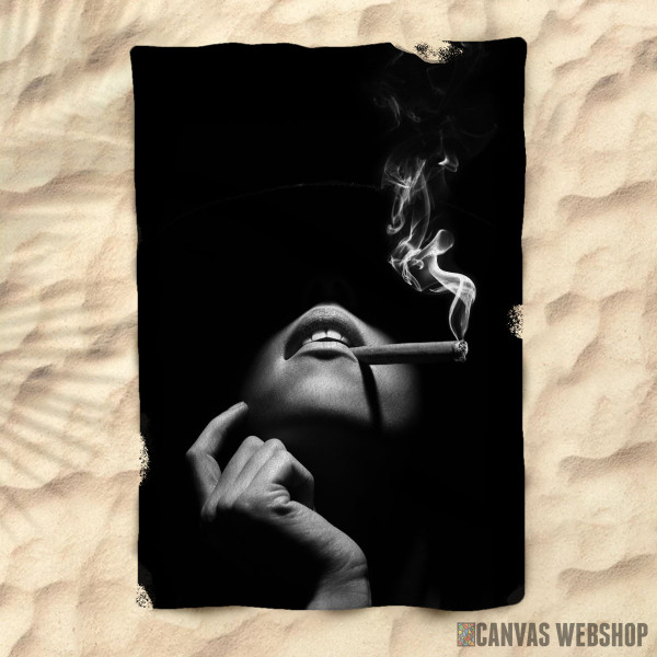 Peškir Woman smoking a cigar Peškir Woman smoking a cigar