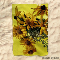 Peškir Yellow flowers