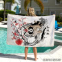 Peškir Tanuki red sun art Peškir Tanuki red sun art