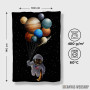 Peškir Cat Holding Planet Balloon