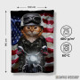 Peškir Patriot Cat on Motorcycle