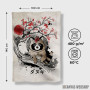 Peškir Tanuki red sun art Peškir Tanuki red sun art