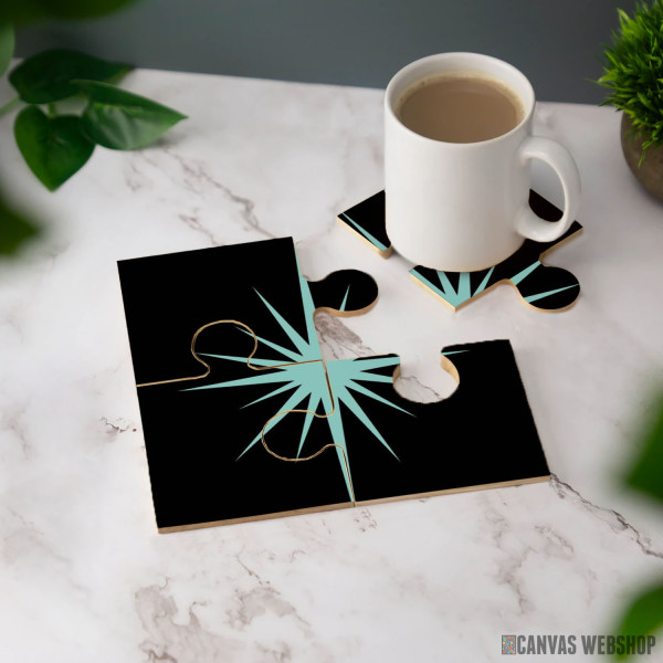Podmetač Aqua plavi - srednji vek - atomni starburst Podmetač Aqua plavi - srednji vek - atomni starburst