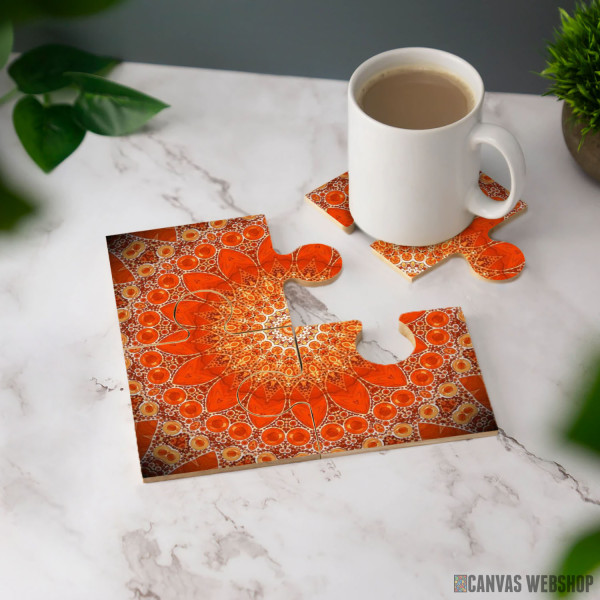 Podmetač Detaljna narandžasta boho mandala Podmetač Detaljna narandžasta boho mandala