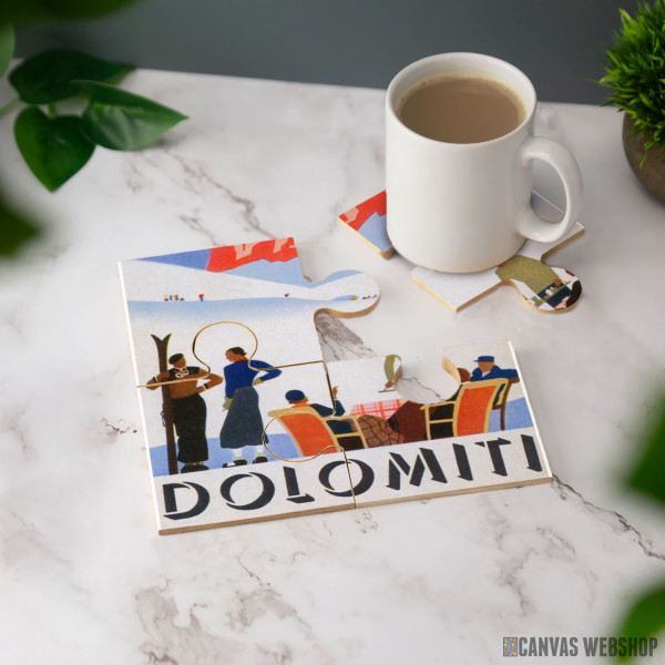 Podmetač Dolomiti, Italija - Vintage Ski Poster