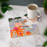 Podmetač Flamingo i cveće - Savremeni dizajn