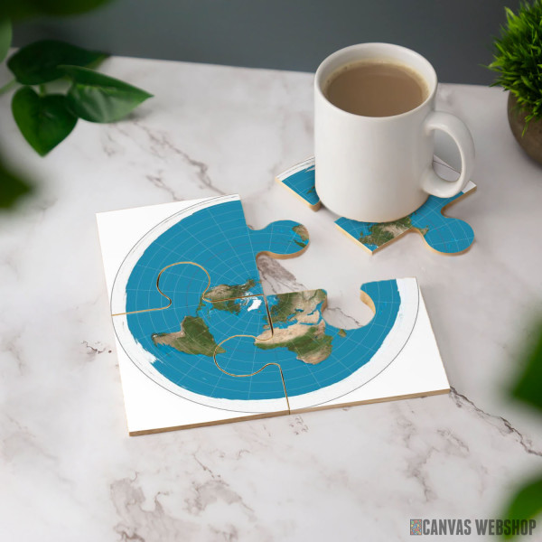 Podmetač Flat Earth mapa Podmetač Flat Earth mapa