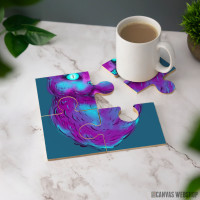 Podmetač Ljubičasti neon mačak