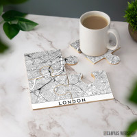 Podmetač Londonska mapa u belo