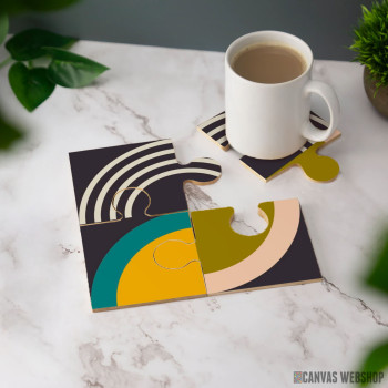 Podmetač Mid-century Bauhaus geometrijski uzorak