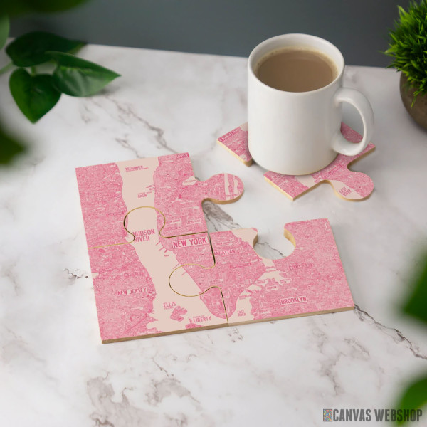 Podmetač NYC Map New York Crvena