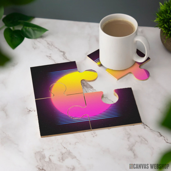 Podmetač Retro 80s neonski izlazak sunca