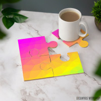 Podmetač Roze, žuta, tirkizna geometrijska trokutasta kombinacija Podmetač Roze, žuta, tirkizna geometrijska trokutasta kombinacija