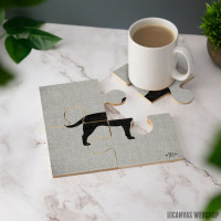 Podmetač Silueta crnog labradora Podmetač Silueta crnog labradora