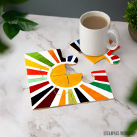 Podmetač Sunce retro umetnost Podmetač Sunce retro umetnost