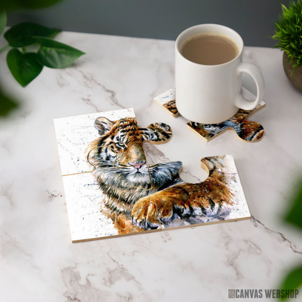 Podmetač Tigar u akvarelu Podmetač Tigar u akvarelu