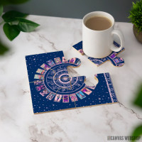 Podmetač Velika arcana zodijačkog točka u pastelnim tonovima Podmetač Velika arcana zodijačkog točka u pastelnim tonovima