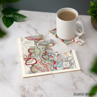 Podmetač Vintage mapa reke Misisipi iz 1940-ih Podmetač Vintage mapa reke Misisipi iz 1940-ih