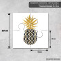 Podmetač Ananas u Crno-Zlatnoj Boji