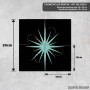 Podmetač Aqua plavi - srednji vek - atomni starburst Podmetač Aqua plavi - srednji vek - atomni starburst
