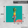 Podmetač Flamingo vibracije sunčani ružičasti ptica i ananas Podmetač Flamingo vibracije sunčani ružičasti ptica i ananas