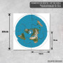 Podmetač Flat Earth mapa Podmetač Flat Earth mapa