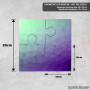 Podmetač Ljubičasto-zeleni ombre geometrijski mrežasti oblik