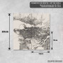 Podmetač Mapa Vankuvera, Kanada, crno-bela Podmetač Mapa Vankuvera, Kanada, crno-bela