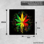 Podmetač Marihuana Drip (Rasta Boje)