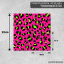 Podmetač Neonski leopard - 80-ih, ružičasto-limeta