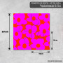 Podmetač Pink retro cveće na crvenoj podlozi
