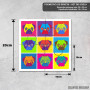 Podmetač Pug pop-art Podmetač Pug pop-art