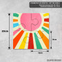 Podmetač Retro boho sunce - 70s Bauhaus Podmetač Retro boho sunce - 70s Bauhaus