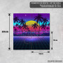 Podmetač Sjajni zalazak sunca u synthwave stilu