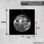 Podmetač Srebrna disco lopta sa ogledalom Podmetač Srebrna disco lopta sa ogledalom