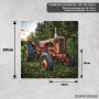 Podmetač Stari crveni traktor, vintage Podmetač Stari crveni traktor, vintage