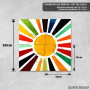 Podmetač Sunce retro umetnost Podmetač Sunce retro umetnost