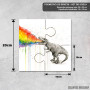 Podmetač T-Rex dinosaur sa duginim povraćanjem