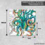Podmetač Teal hobotnica i pomorska mapa Podmetač Teal hobotnica i pomorska mapa