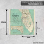 Podmetač Vintage mapa Floride iz 1916. godine Podmetač Vintage mapa Floride iz 1916. godine