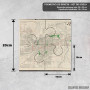 Podmetač Vintage mapa Kansas Sitija - 1893 Podmetač Vintage mapa Kansas Sitija - 1893