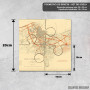 Podmetač Vintage mapa Kasablanke, Maroko iz 1917. godine Podmetač Vintage mapa Kasablanke, Maroko iz 1917. godine