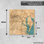Podmetač Vintage mapa Virdžinije i Česapik zaliva iz 1862. godine Podmetač Vintage mapa Virdžinije i Česapik zaliva iz 1862. godine